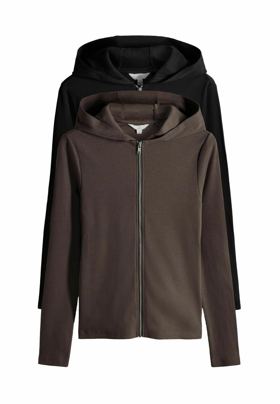 

Кардиган THE SET REGULAR FIT, Mink/Black/Brown