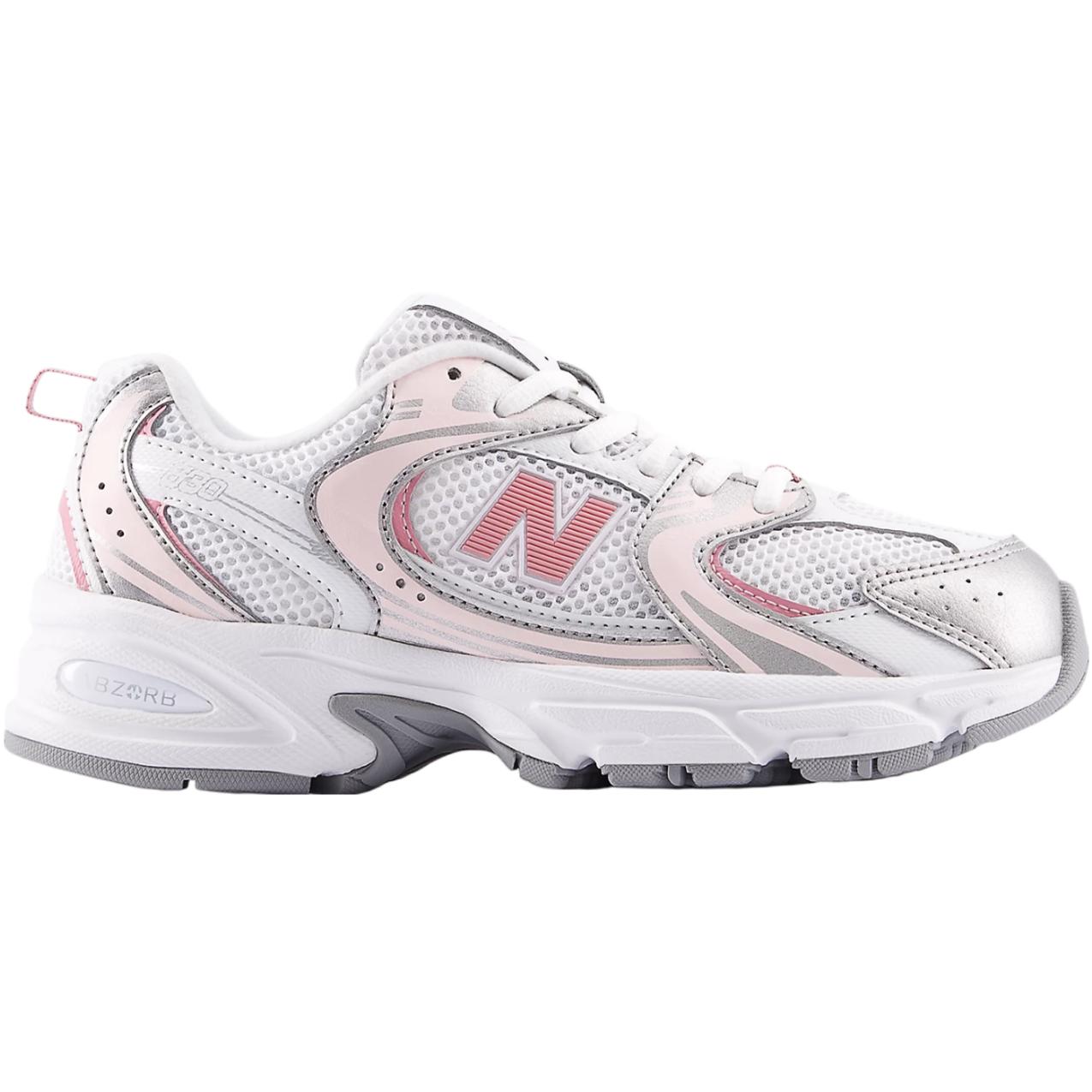 Кроссовки для бега NB 530 Breathable Support Low Top для детей и подростков New Balance, белый/розовый/серебряный — фото 2