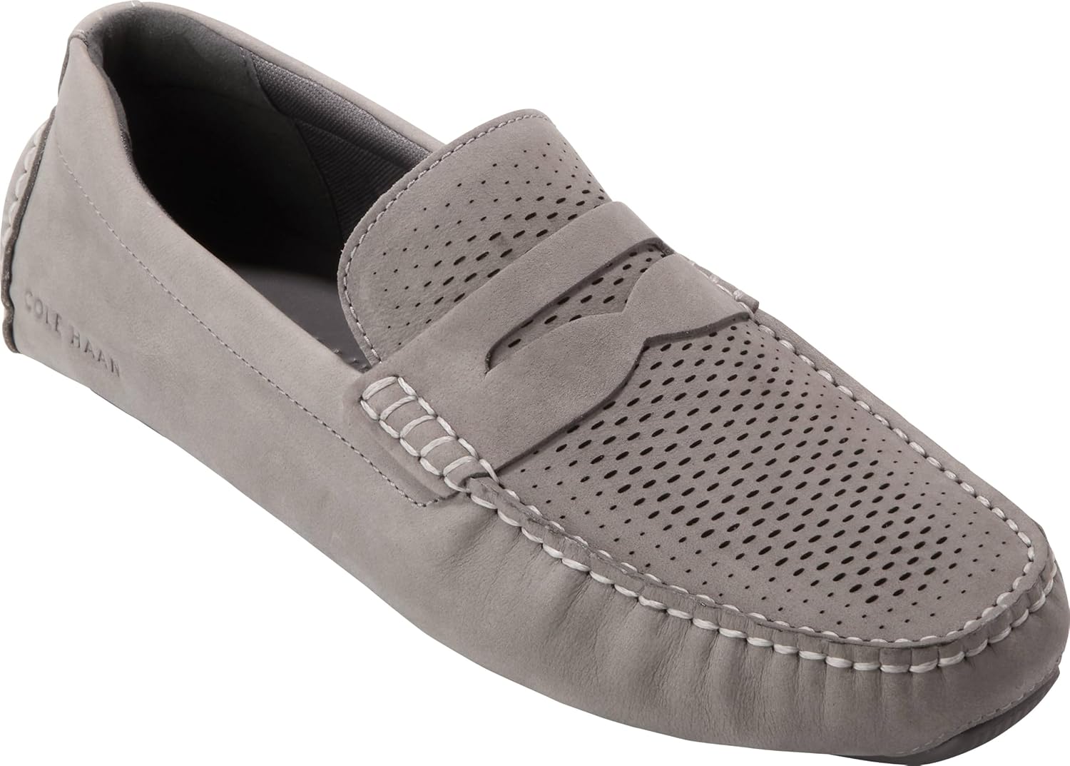 Мужские лоферы Cole Haan Grand Laser Penny Driving, December Sky Nubuck/Blueberry — фото 4