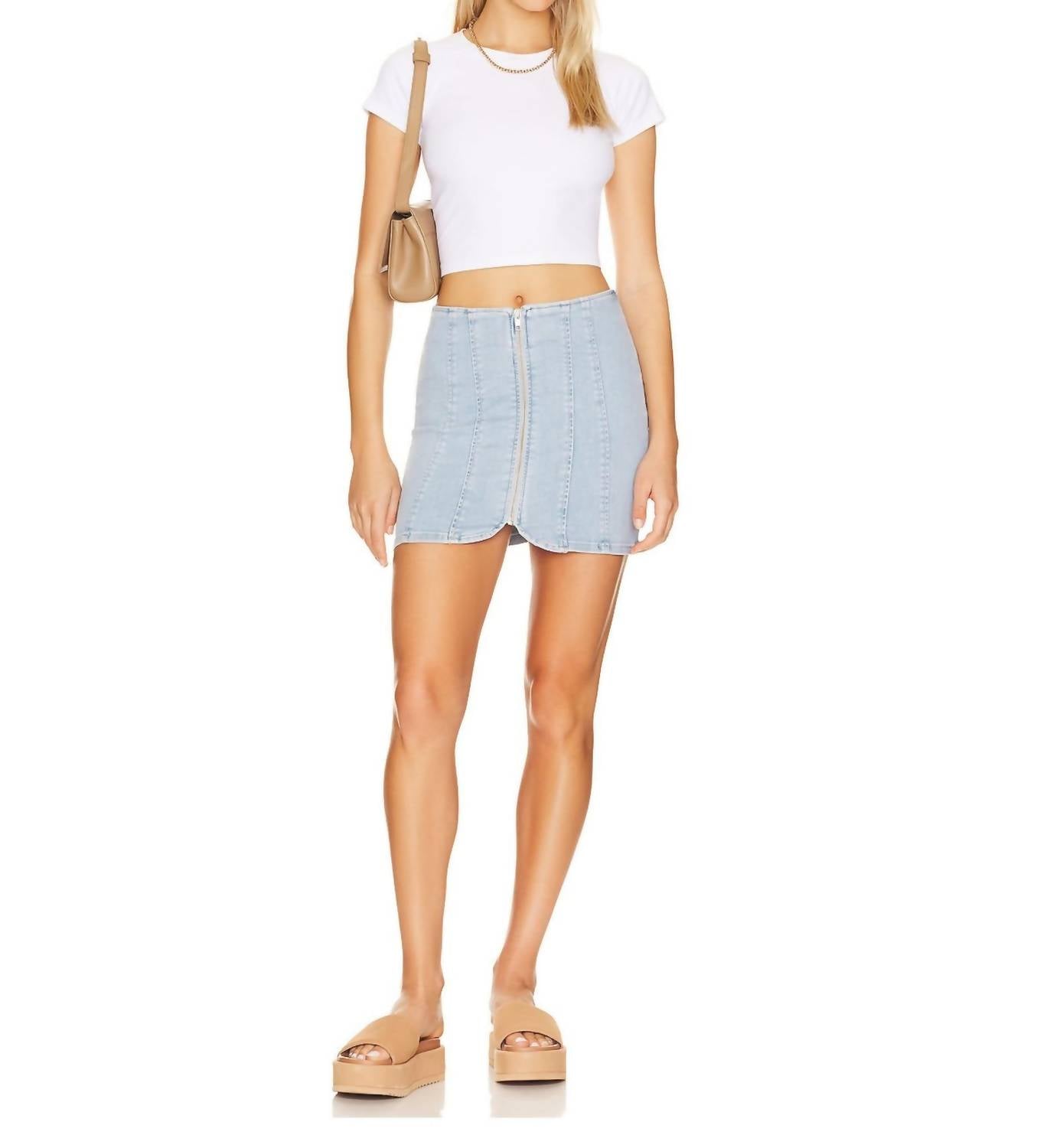 

Джинсовая мини-юбка Layla в цвете Starwash Free People