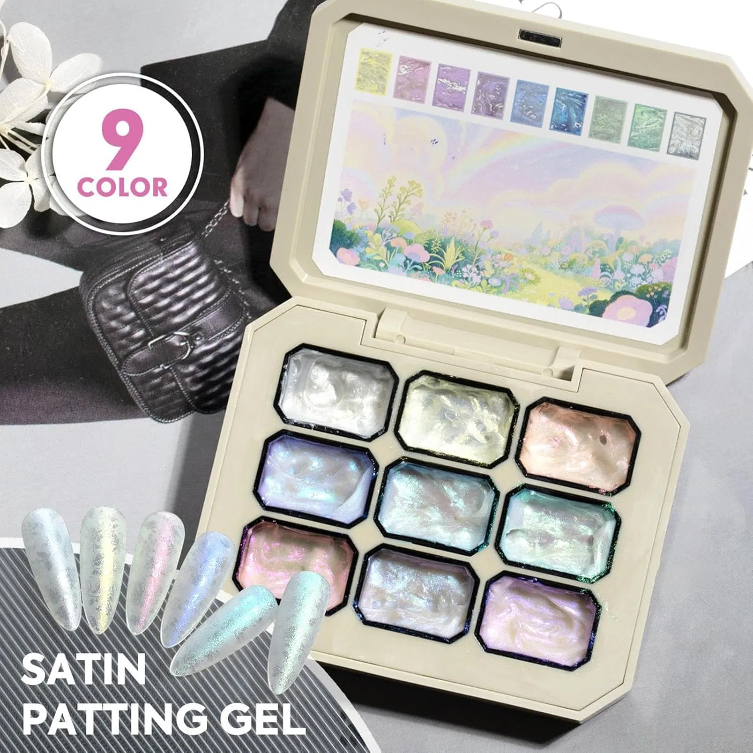 Палитра гель-лаков Pat Painting Gel Nail Polish с девятью оттенками Genérico — фото 4