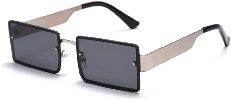 

Модные прямоугольные солнцезащитные очки без оправы для женщин и мужчин, градиентные солнцезащитные очки, женские очки с защитой от УФ-излучения UV400 MTZJH, 2