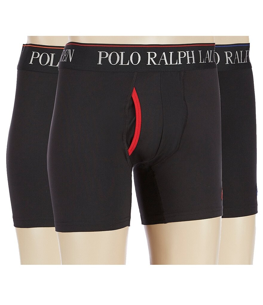 

Комплект из трех боксеров из микрофибры Polo Ralph Lauren 4D-Flex Cool, черный