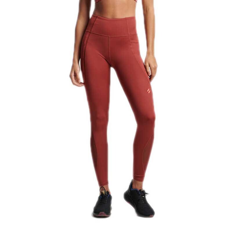 

Леггинсы Superdry Mesh Full Length, коричневый