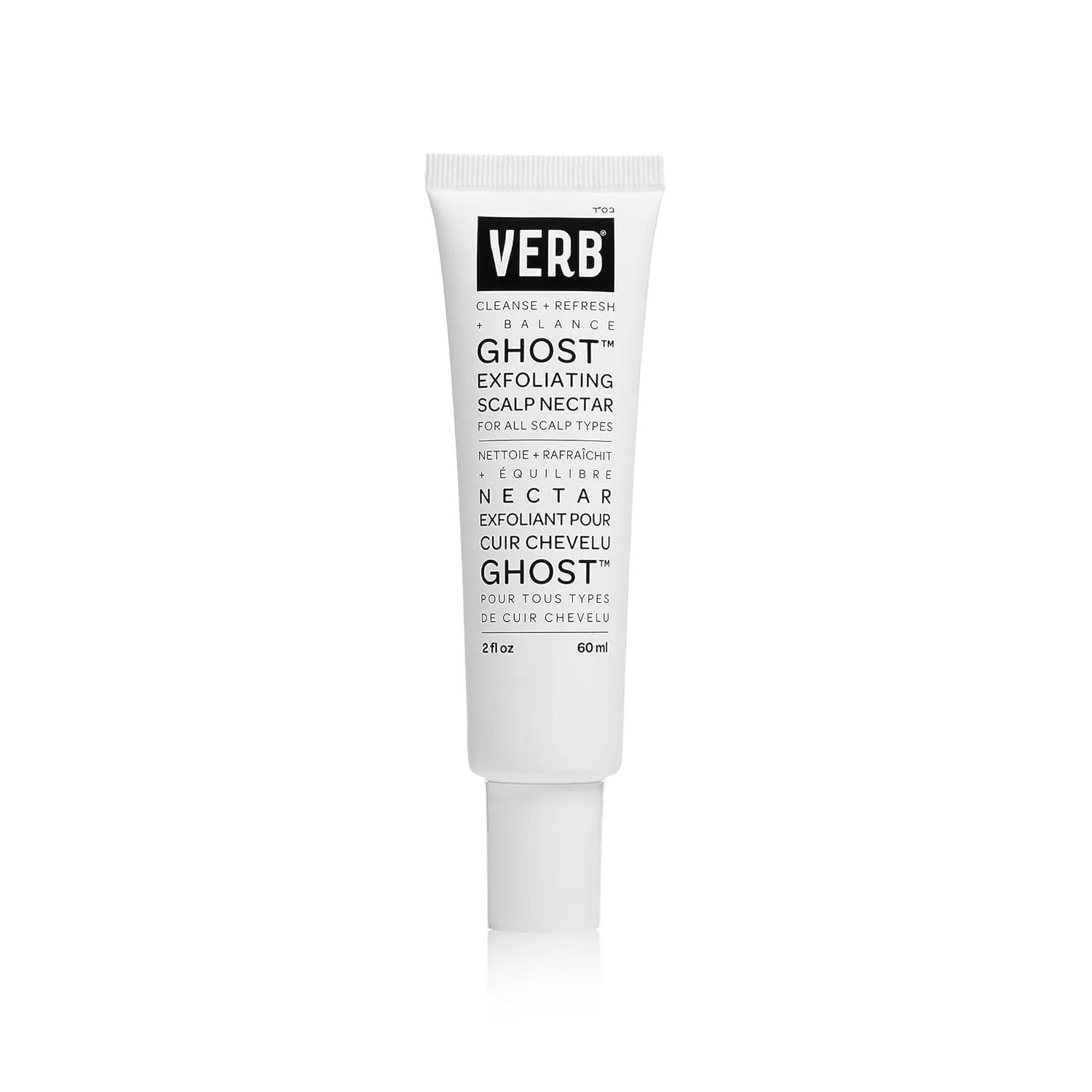 Отшелушивающая сыворотка для кожи головы VERB Ghost, 60 мл - Легкая сыворотка - Удаляет остатки косметических средств - Веганский продукт, без парабенов и вредных сульфатов, Green