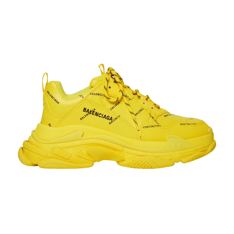 

Кроссовки Balenciaga Triple S Sneaker Allover Logo - Yellow, желтый