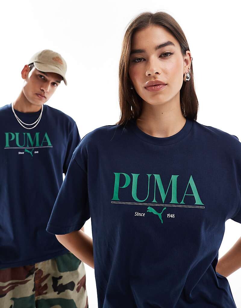 

Темно-сине-зеленая футболка PUMA Terrace с логотипом в центре