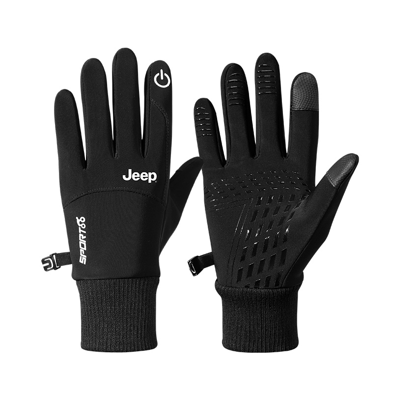 

Тонкие флисовые перчатки мужские Jeep, черный