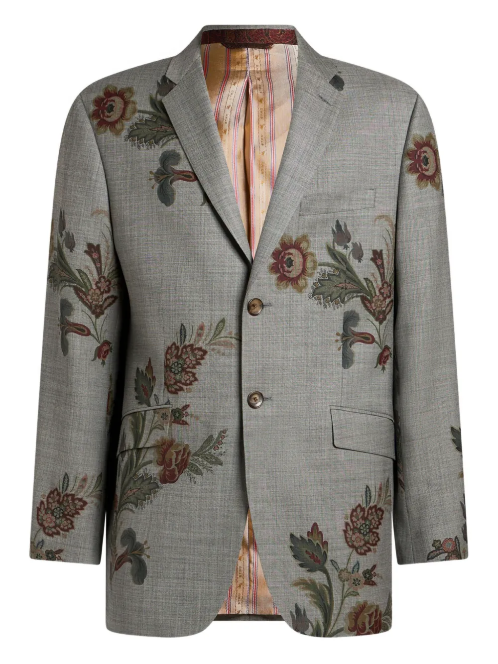 

Пальто с цветочным принтом Etro, серый