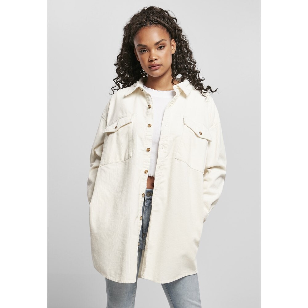 

Рубашка Urban Classics Corduroy Long Big, белый