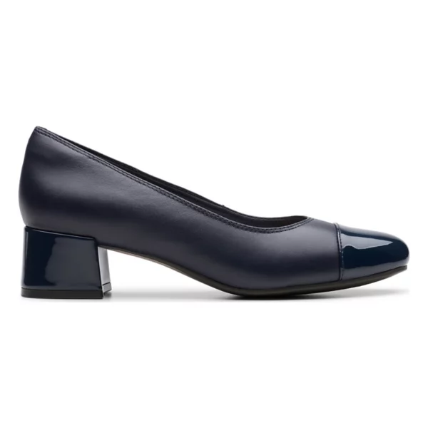 Иридесса женские кожаные туфли Clarks, цвет navy leather — фото 2