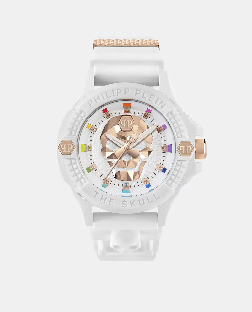 

Белые силиконовые мужские часы Skull Eco Ceramic PWUBA0123 Philipp Plein