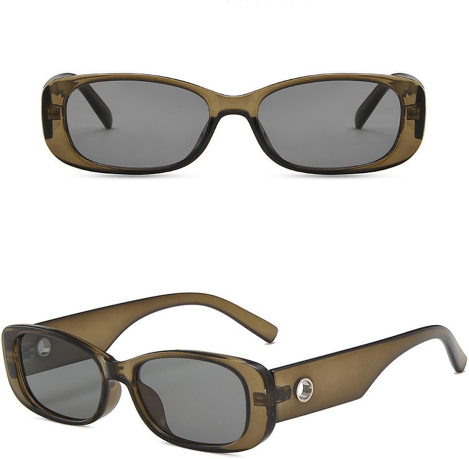 

Солнцезащитные очки в винтажном современном стиле 2027 года для женщин, овальной формы, солнцезащитные очки для женщин с защитой от УФ-излучения, зелено-серые MTZJH, One Color