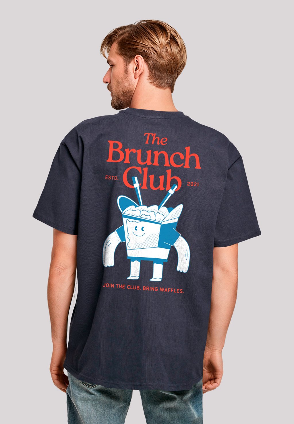 

Футболка с принтом THE BRUNCH CLUB F4NT4STIC, темно-синий