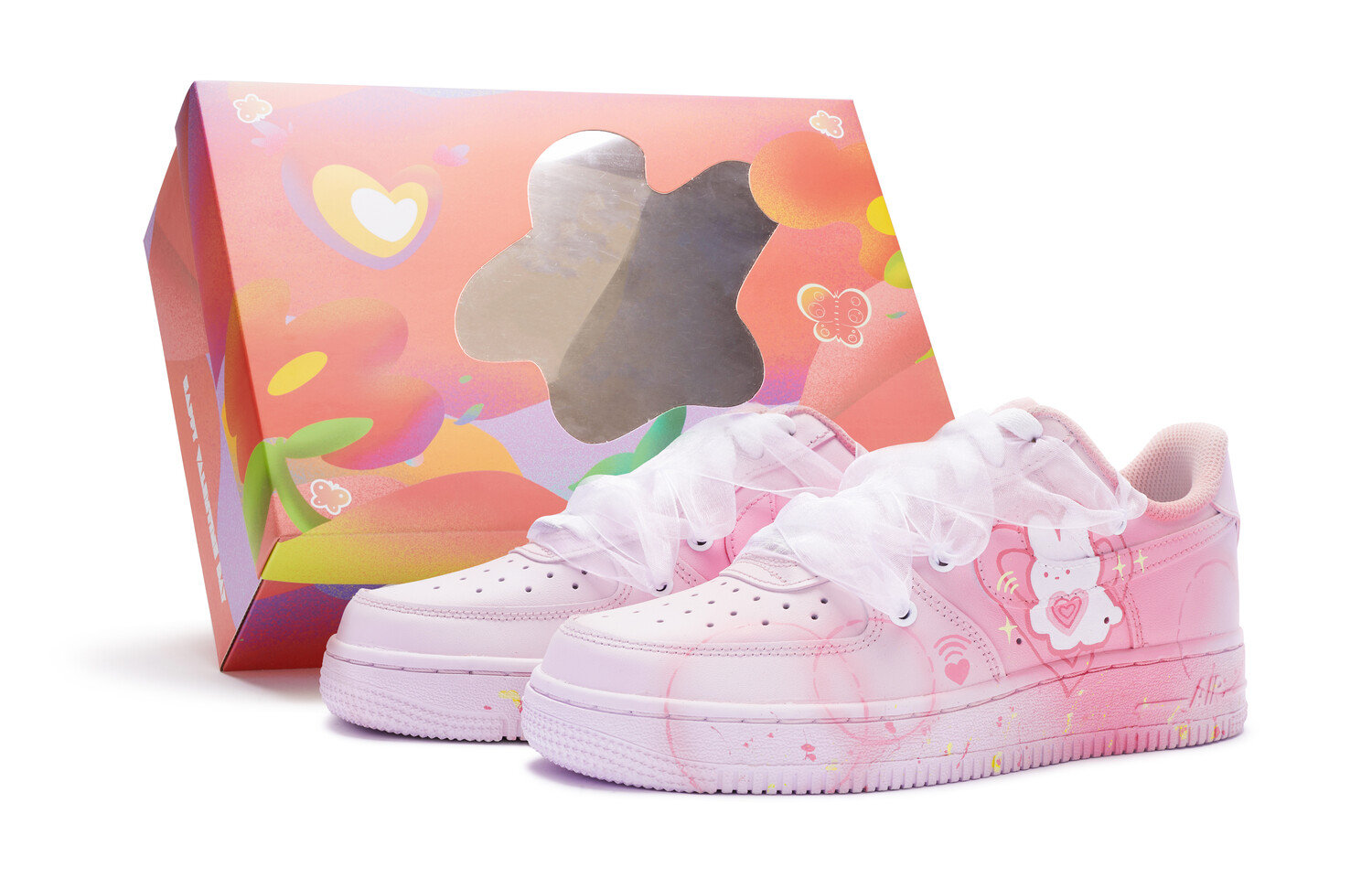 

Кроссовки Nike Air Force 1 Skateboard Shoes Women's Low-Top Pink White