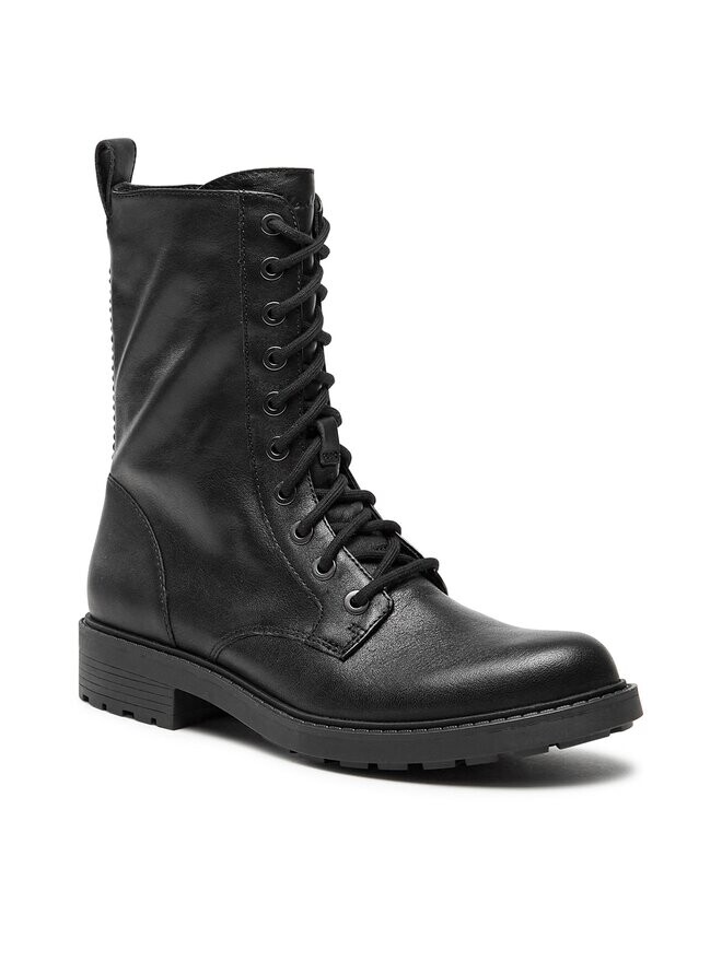 Ботинки женские Clarks высокие на шнуровке, черный — фото 2