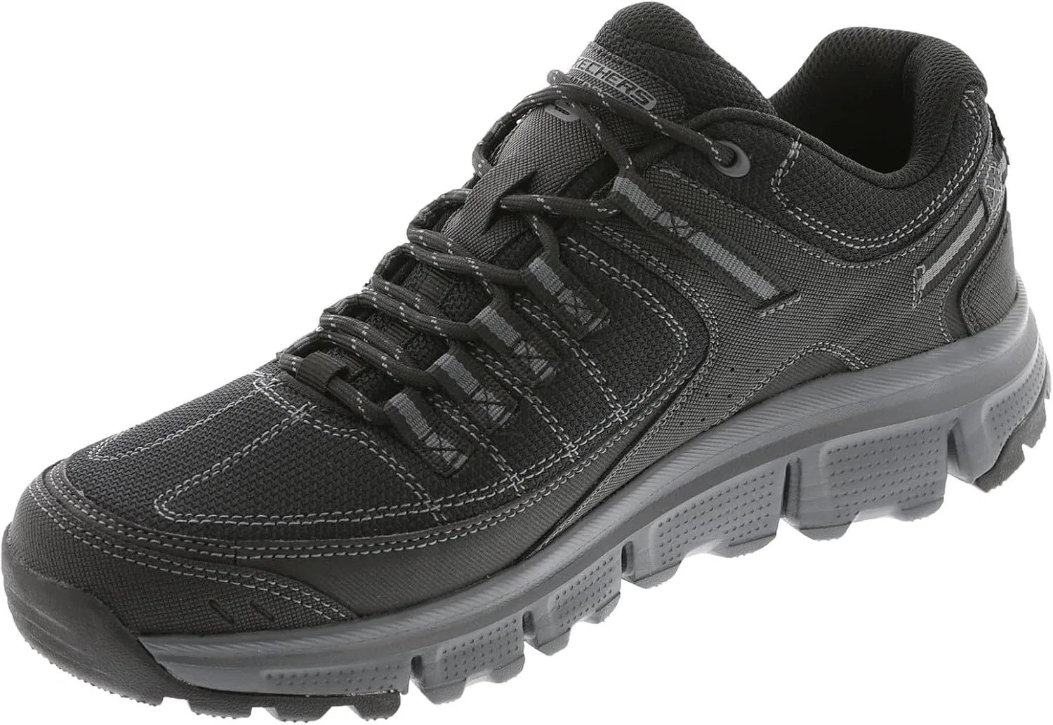 Кроссовки Skechers Men's Summits At Upper Draft Trainers, Black Synthetic Mesh Charcoal Trim — фото 4