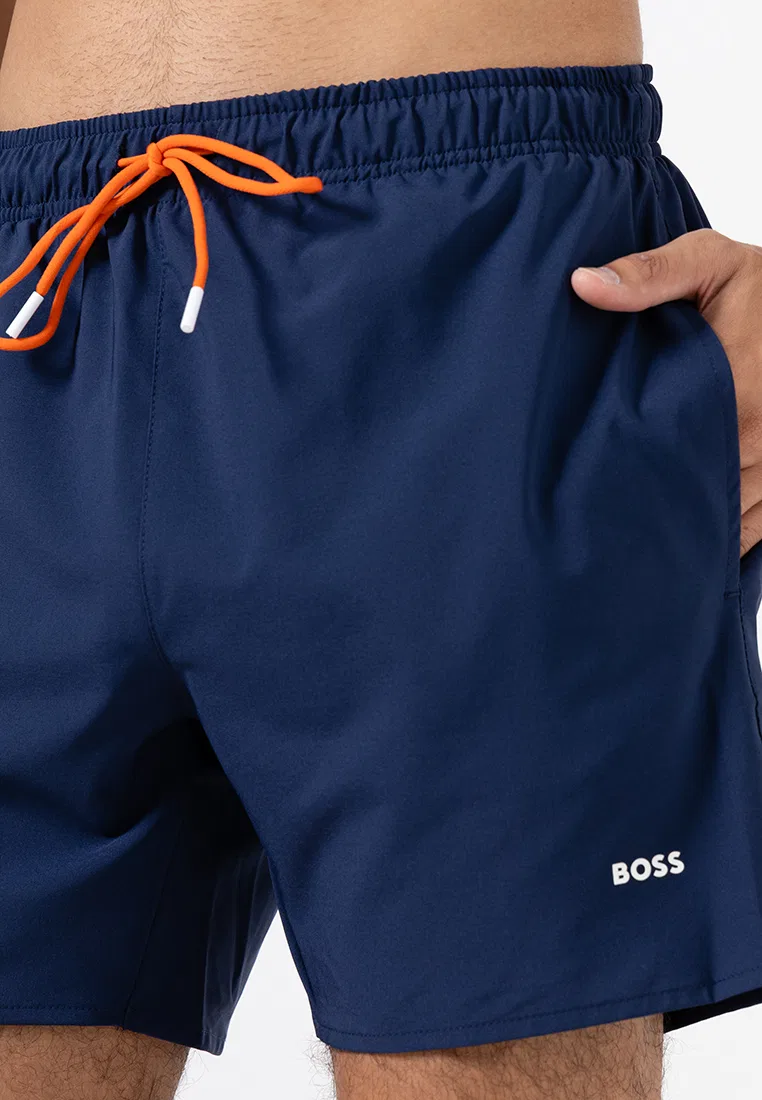 Шорты, хлопок, Tio BOSS Bodywear, темно-синий — фото 3
