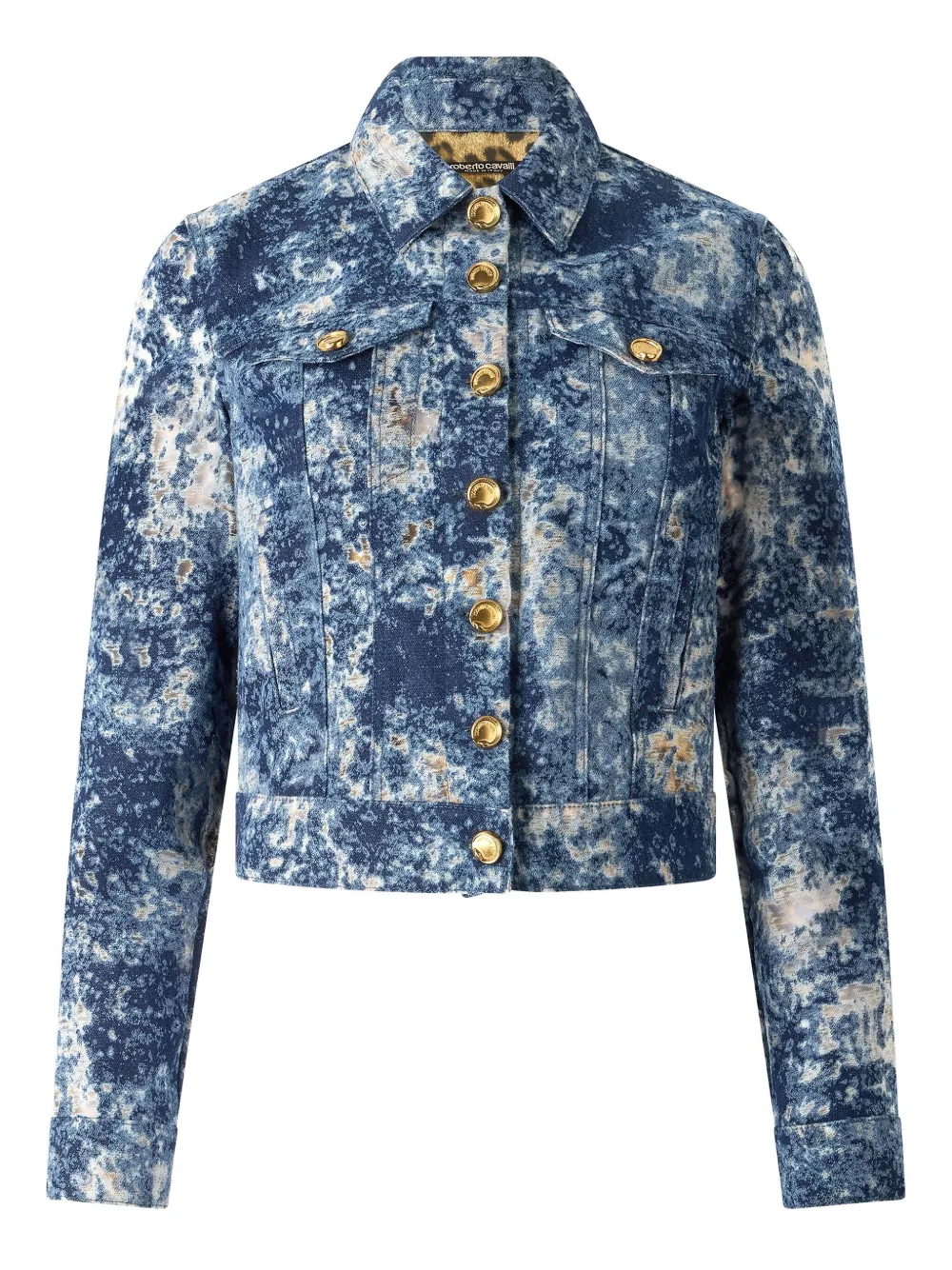 

Джинсовая куртка с эффектом потертости Roberto Cavalli