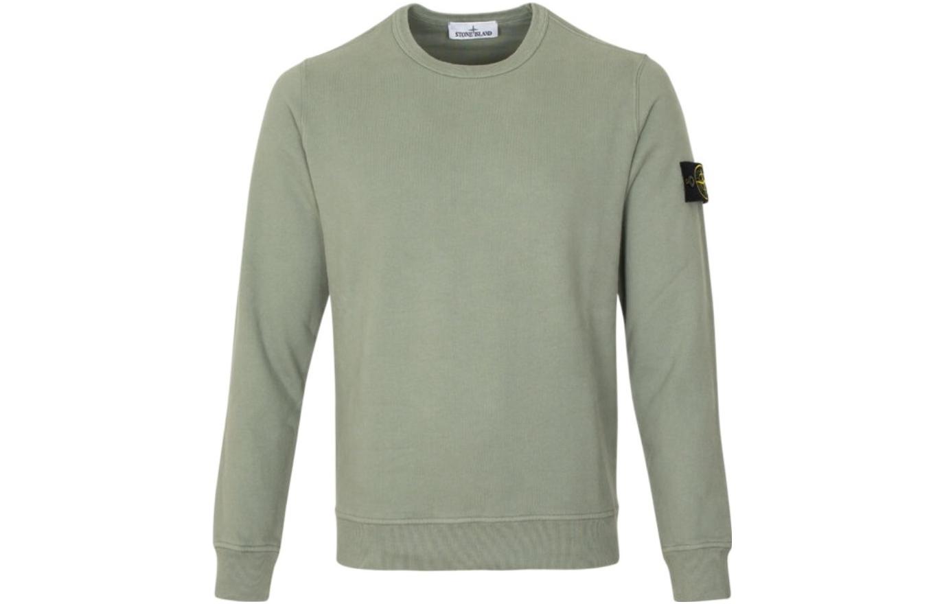 

Толстовка с круглым вырезом и нашивкой «Компас» STONE ISLAND, серо-зеленый