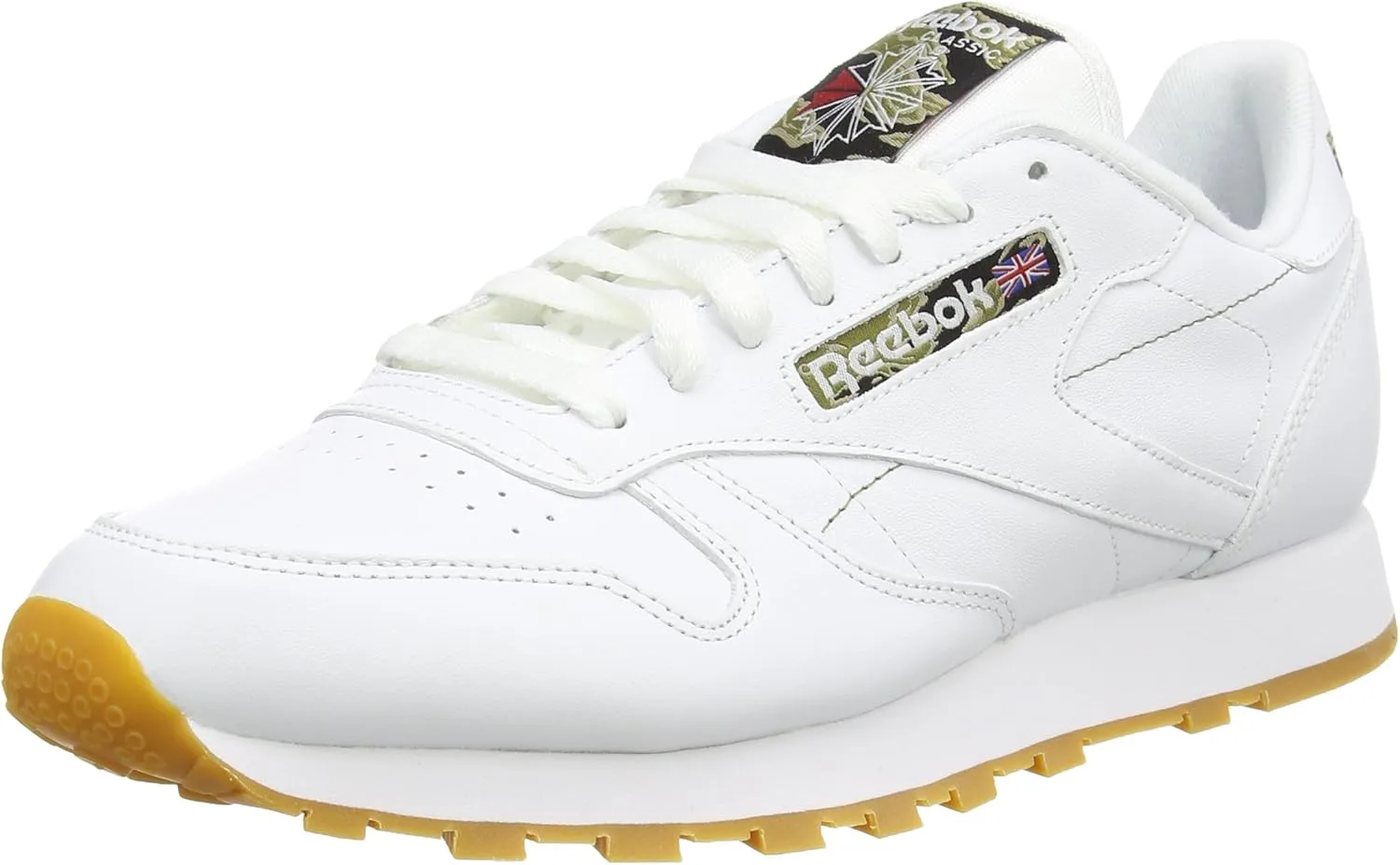Кроссовки Reebok Classic Leather TC для мужчин, белый/черный/оливковый