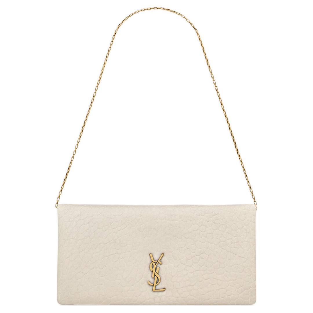 

SAINT LAURENT Сумка через плечо mini women's vintage white из зернёной кожи ягнёнка