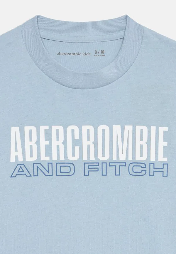Футболка с принтом в виде кирпичной кладки Abercrombie & Fitch, Blue Fog — фото 4