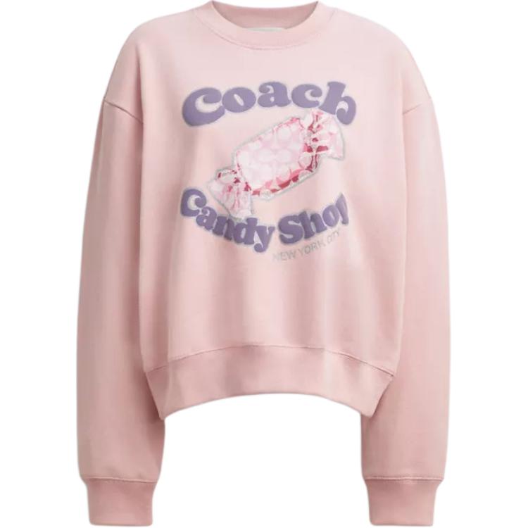 

COACH Свитшот Women's Pink Crew Neck Moderate Others