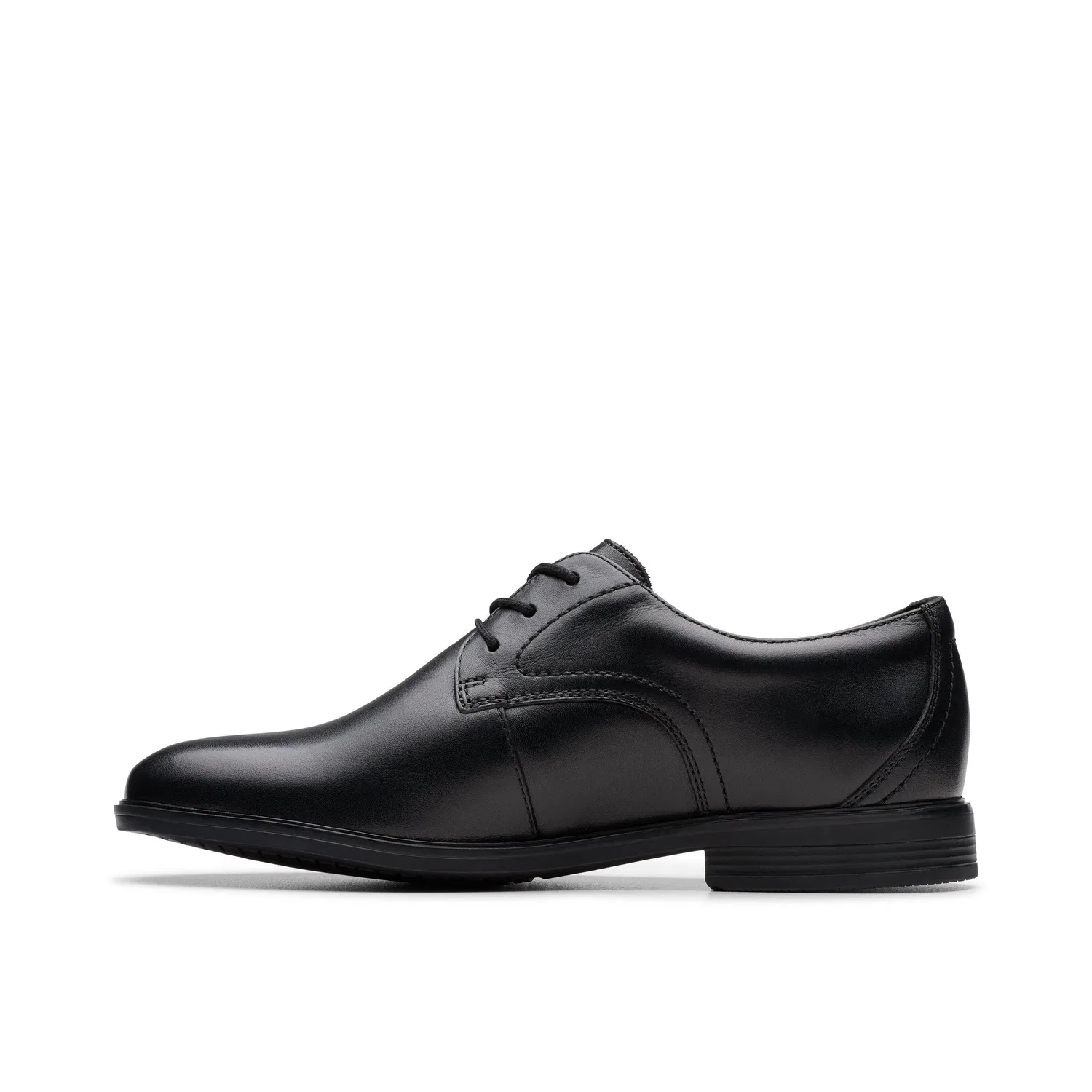 Туфли кожаные на шнуровке Clarks, черный — фото 2