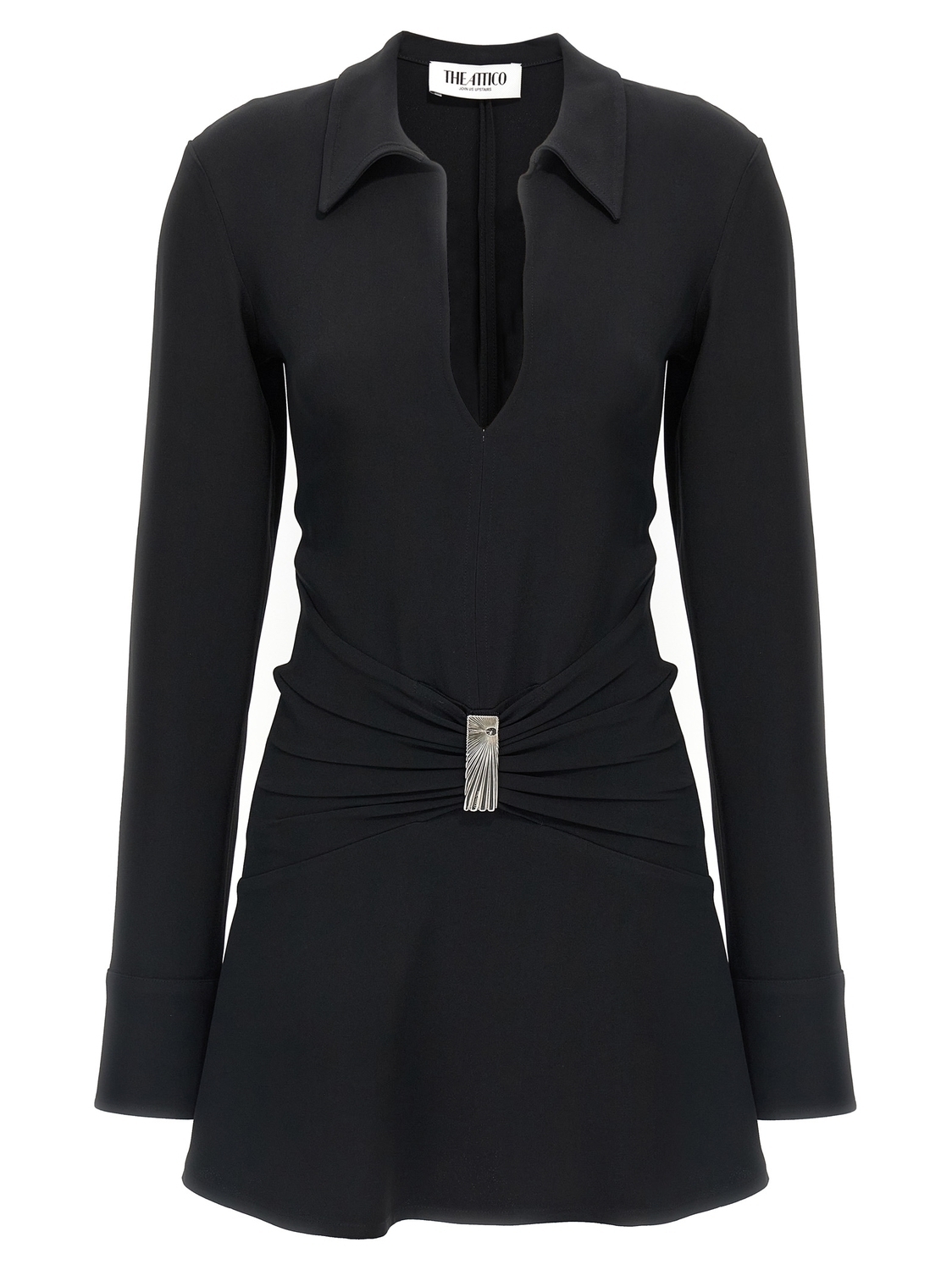 

Мини-платье поло The Attico, черный