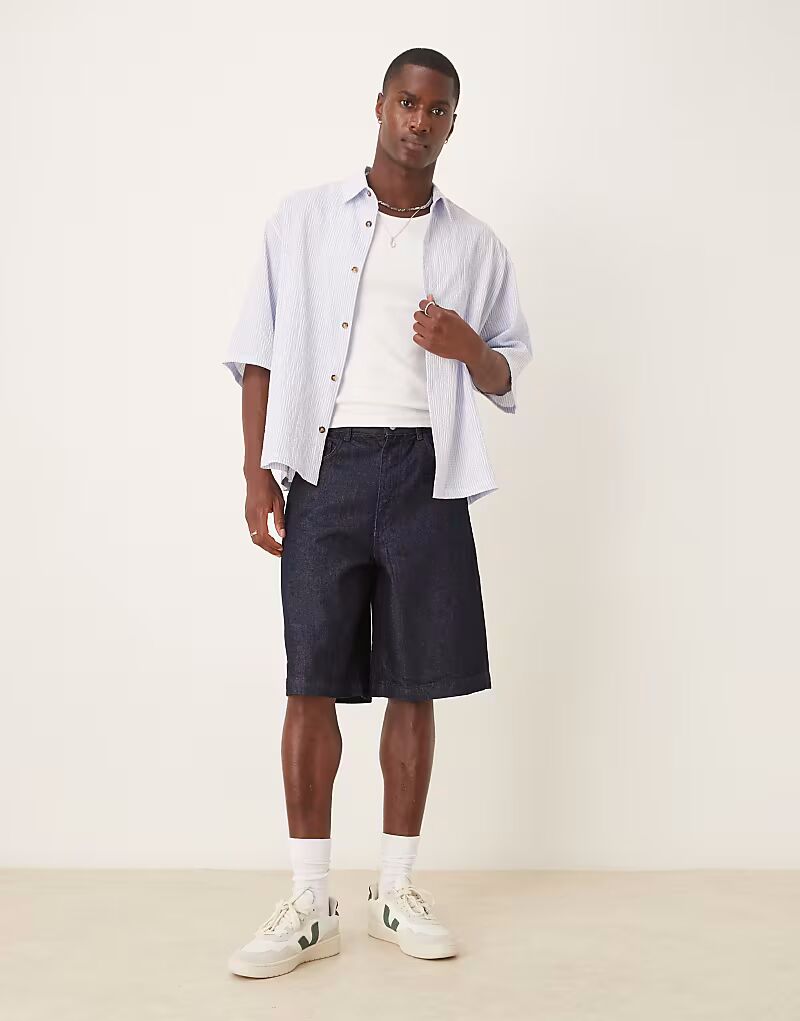

Длинные джинсовые шорты ASOS DESIGN в необработанном виде
