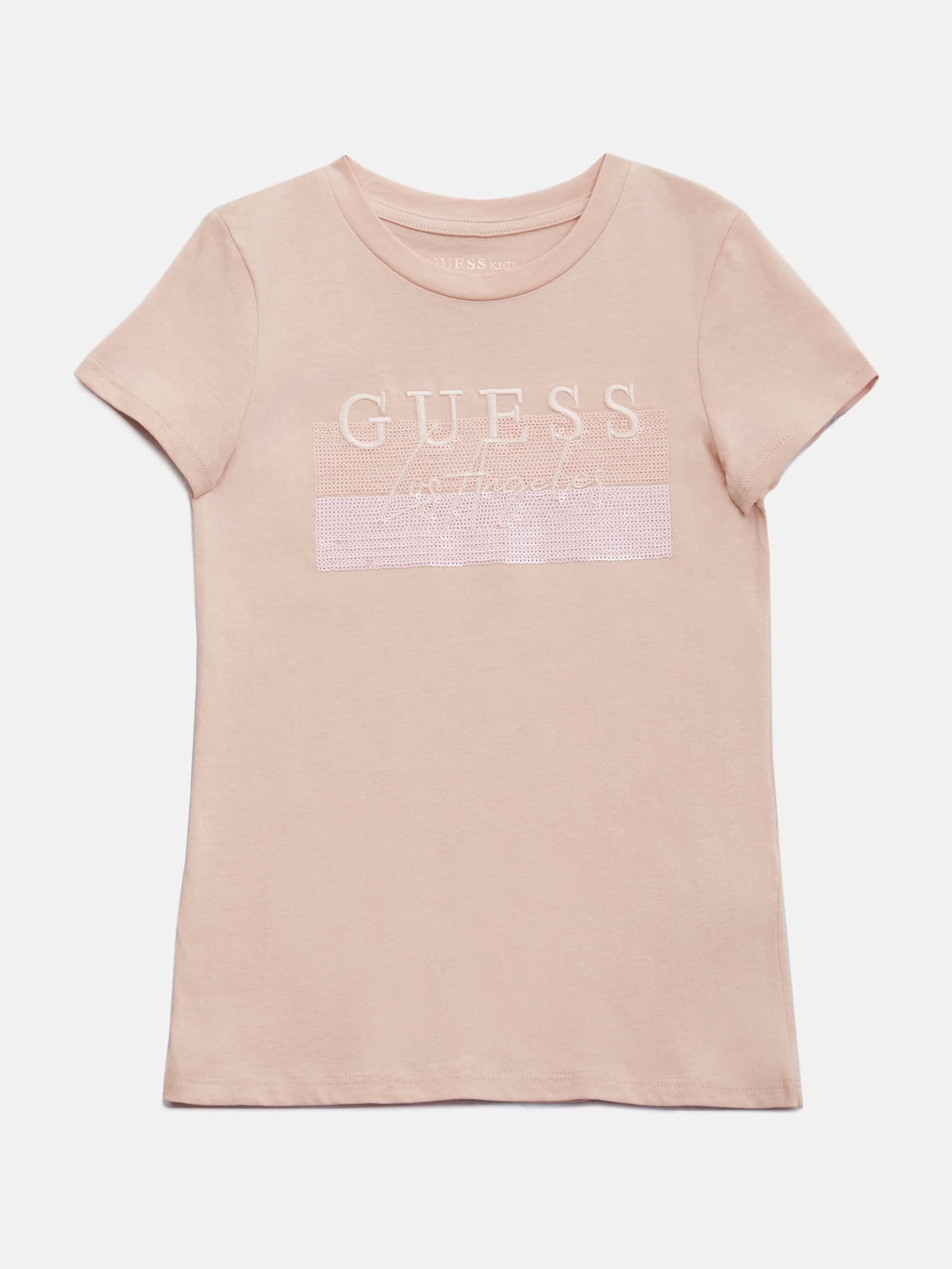 

Футболка с круглым вырезом Junie (7-14) Guess Factory, цвет vapor rose
