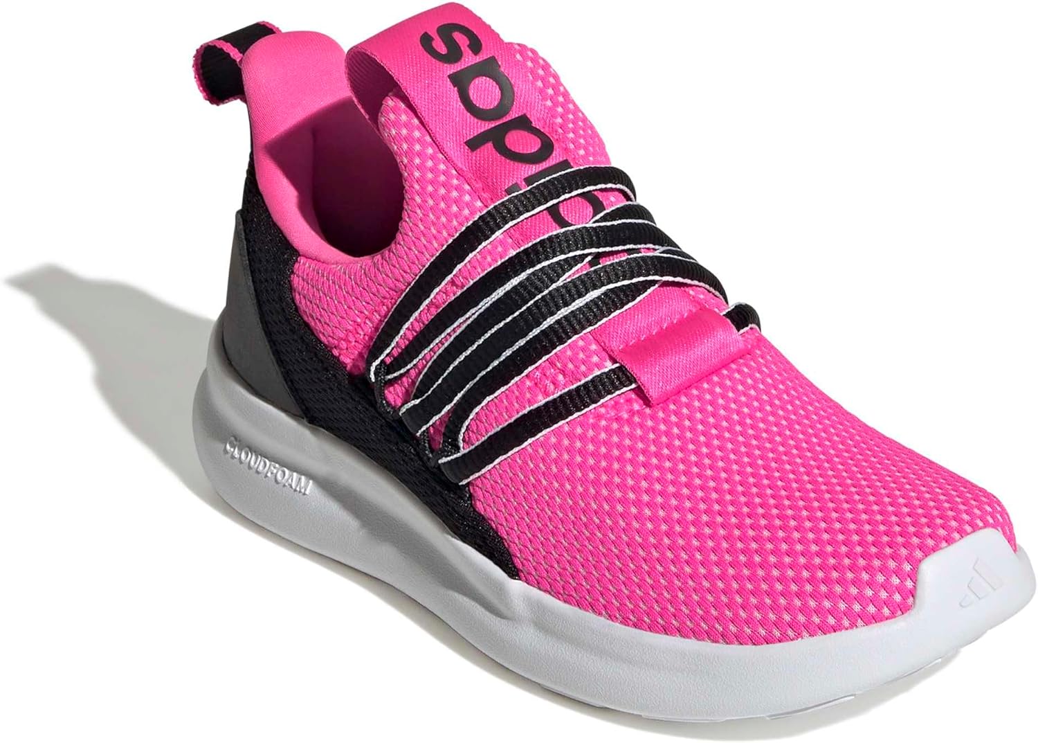 Беговые кроссовки adidas Kids Lite Racer Adapt 7.0, белый/черный/розовый — фото 4