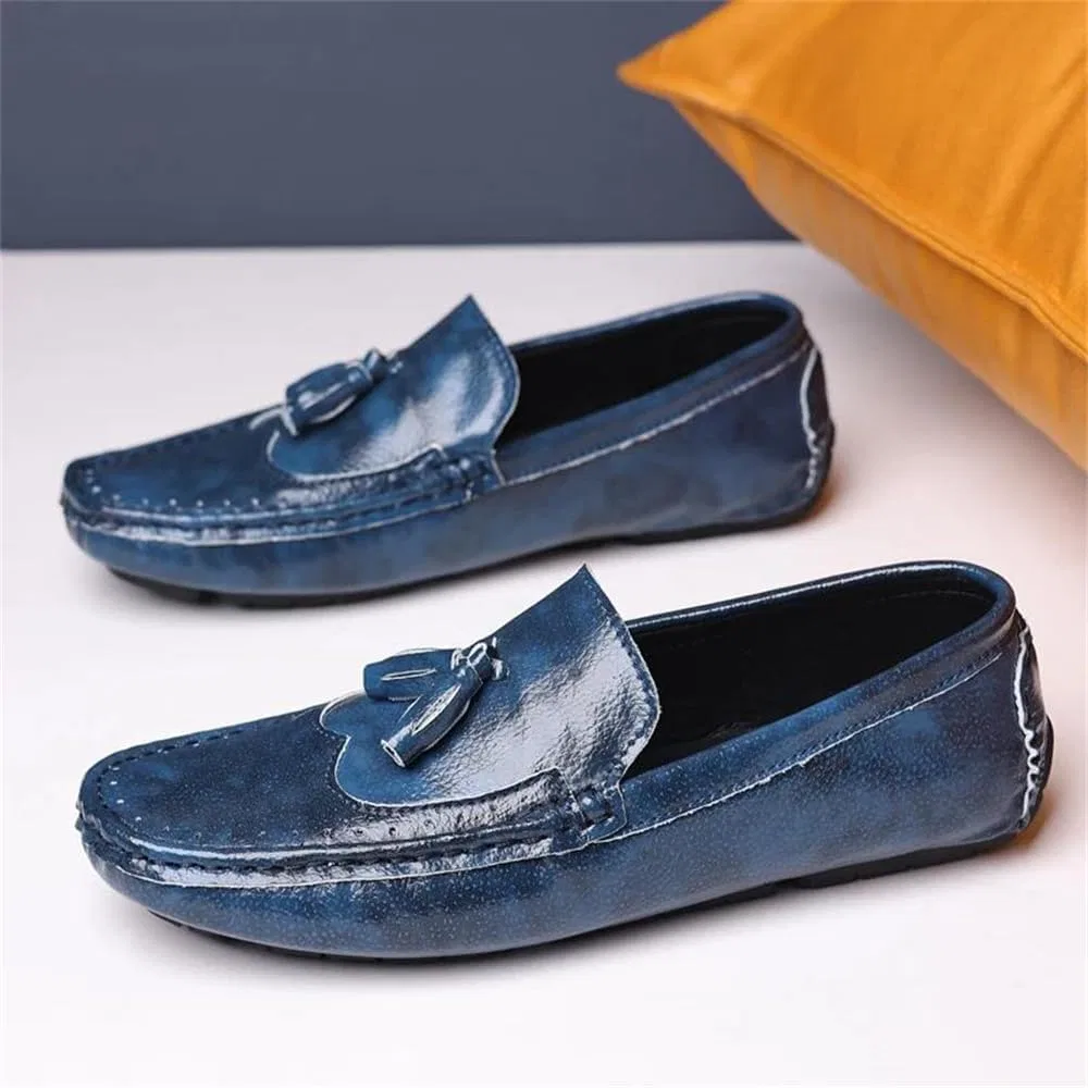 Лоферы мужские из кожи, Adhdyuud, Moccasin, оранжевый — фото 4