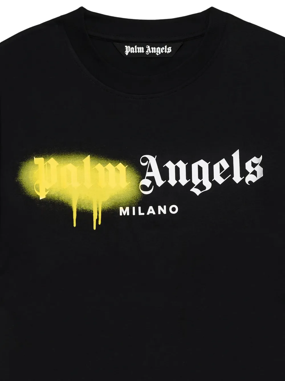 Футболка Spray City с потекающим логотипом Milan Palm Angels, черный — фото 3