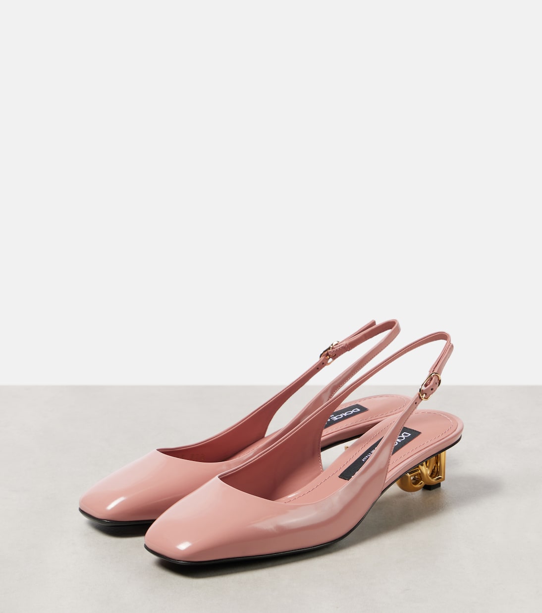 Душечки Jackie 40 из лакированной кожи на ремешке Dolce&Gabbana, Rosa — фото 4