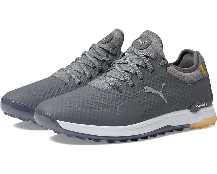 

Кроссовки Puma ProAdapt Alphacat Golf Shoes, цвет Quiet Shade/Puma Silver/Yellow Sizzle, Желтый, Кроссовки Puma ProAdapt Alphacat Golf Shoes, цвет Quiet Shade/Puma Silver/Yellow Sizzle