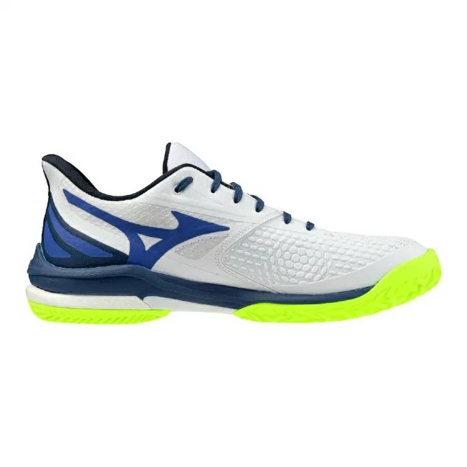 Мужские кроссовки для тенниса «Wave Exceed Tour 7 OC» от Mizuno, Wh/Bl/Ye — фото 2