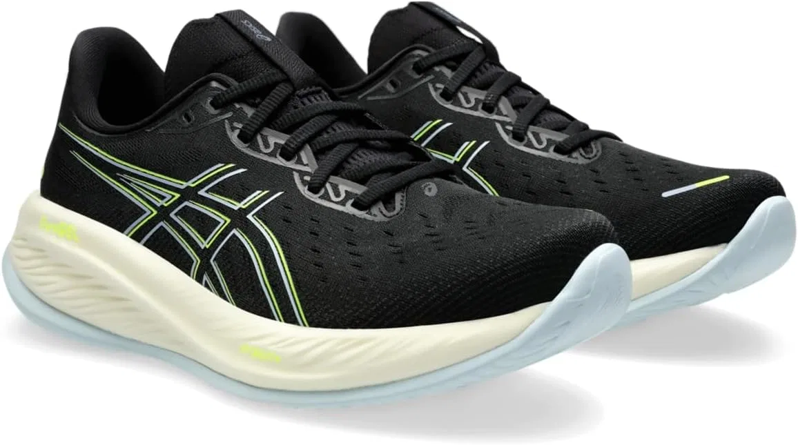 Мужские беговые кроссовки ASICS Gel-Cumulus 26, черный/ярко-желтый — фото 2
