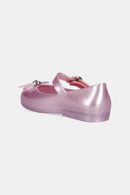 Балетки детские из синтетического материала Melissa, розовый — фото 3