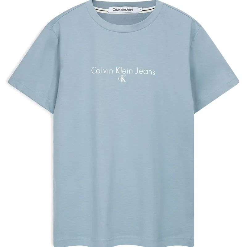 Calvin Klein Футболка Unisex Blue Crew Neck Moderate Straight Fit