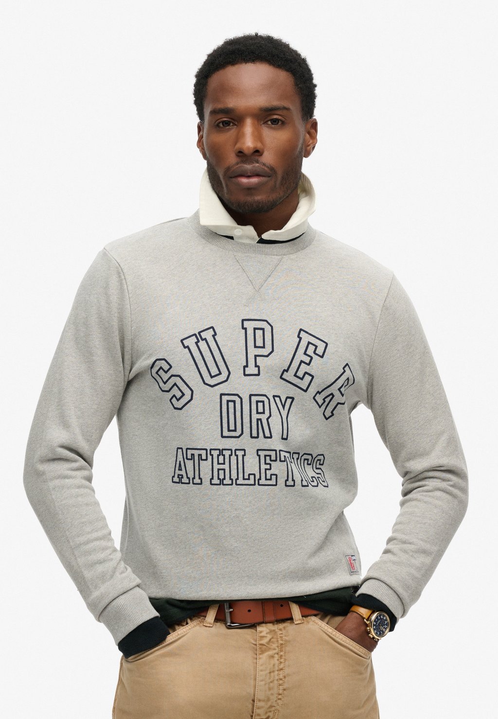 

Толстовка ATHLETIC Superdry, цвет Mottled Grey