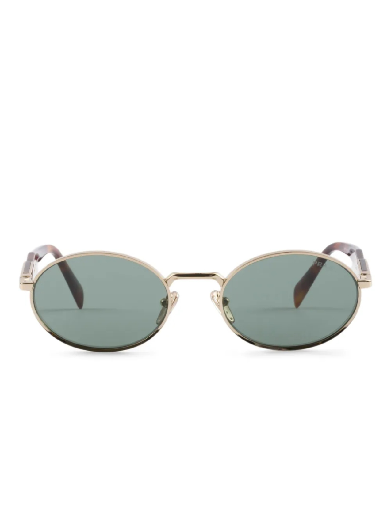 

Солнцезащитные очки в овальной оправе Prada Eyewear, золотой
