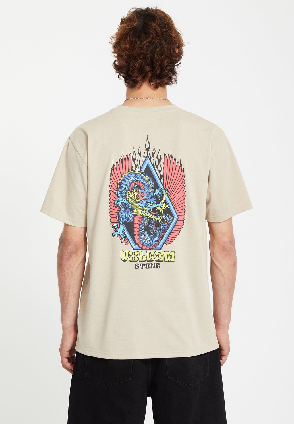 

Футболка с принтом DRAGGIN STONE Volcom, бежевый