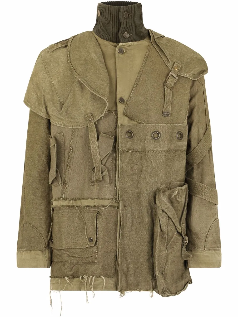 

Куртка с эффектом потертости и аппликацией DOLCE & GABBANA, зеленый