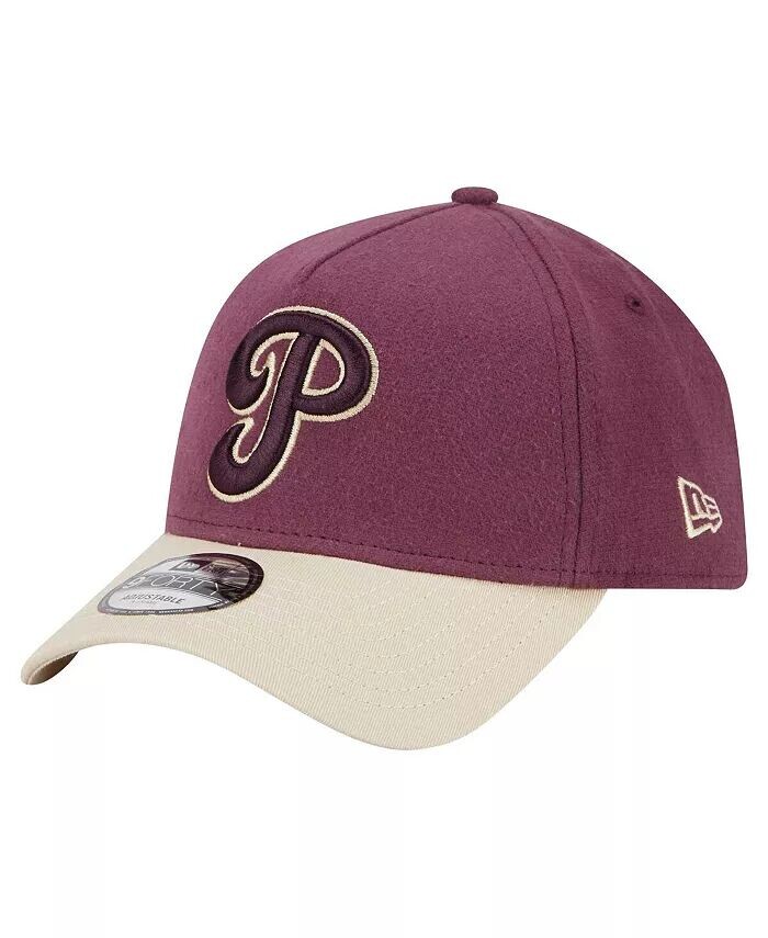 

Мужская темно-бордовая кепка Philadelphia Phillies Moleskin A-Frame 9FORTY Adjustable New Era