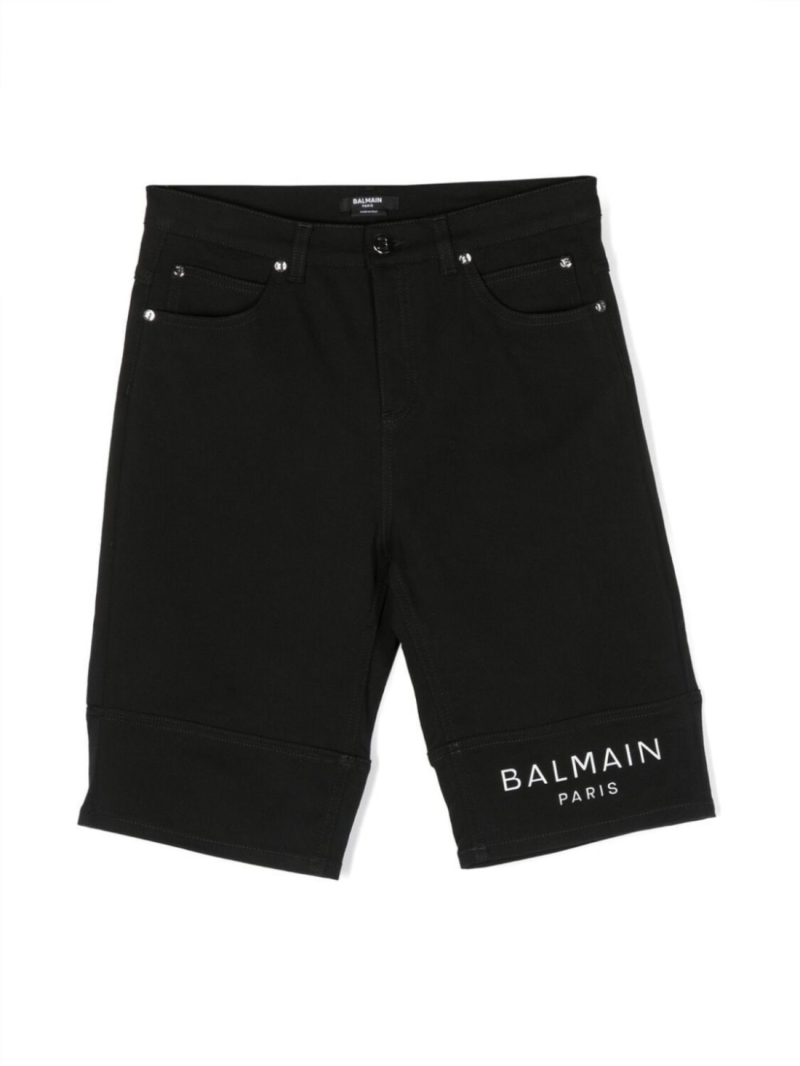 

Balmain Kids джинсовые шорты с логотипом, черный