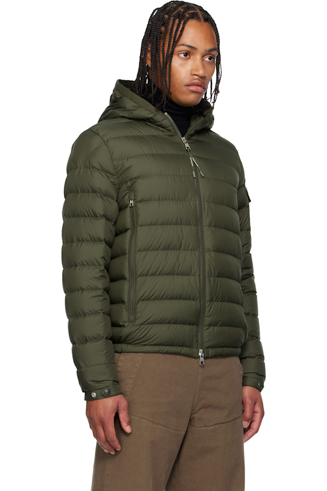 Moncler Пуховая куртка Khaki Galion с капюшоном, короткая — фото 2