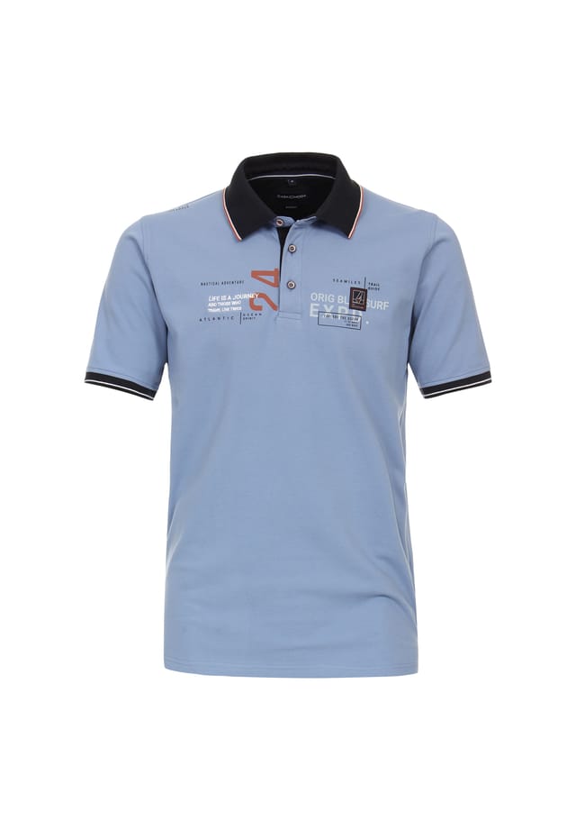 

Простая рубашка поло Casamoda, голубой