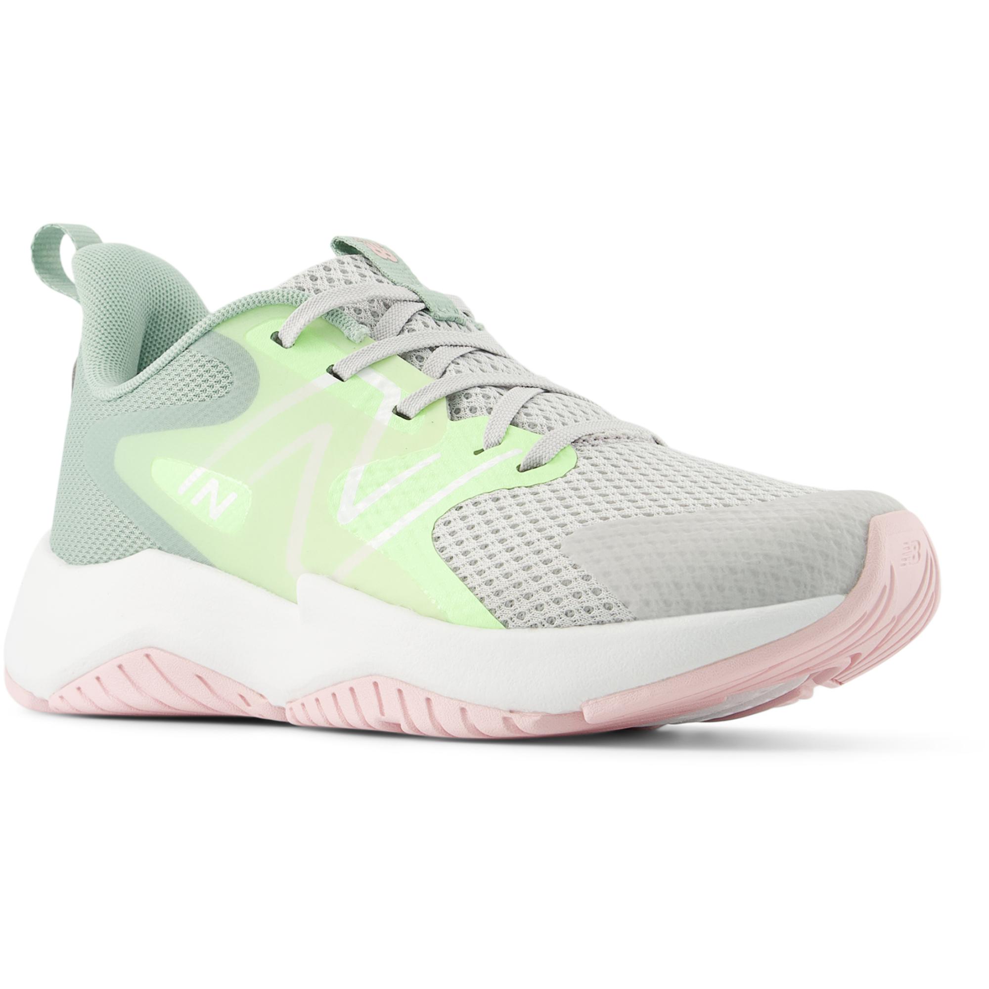 Детские кроссовки Rave Run v2 New Balance, Grey Matter/Mint Flash/Mosaic Green — фото 2